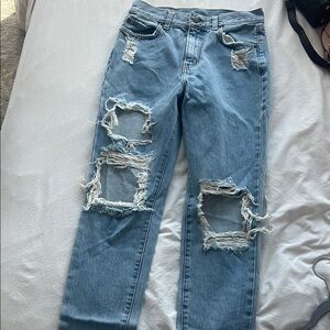 Carmar Straight Leg Distressed Jeans